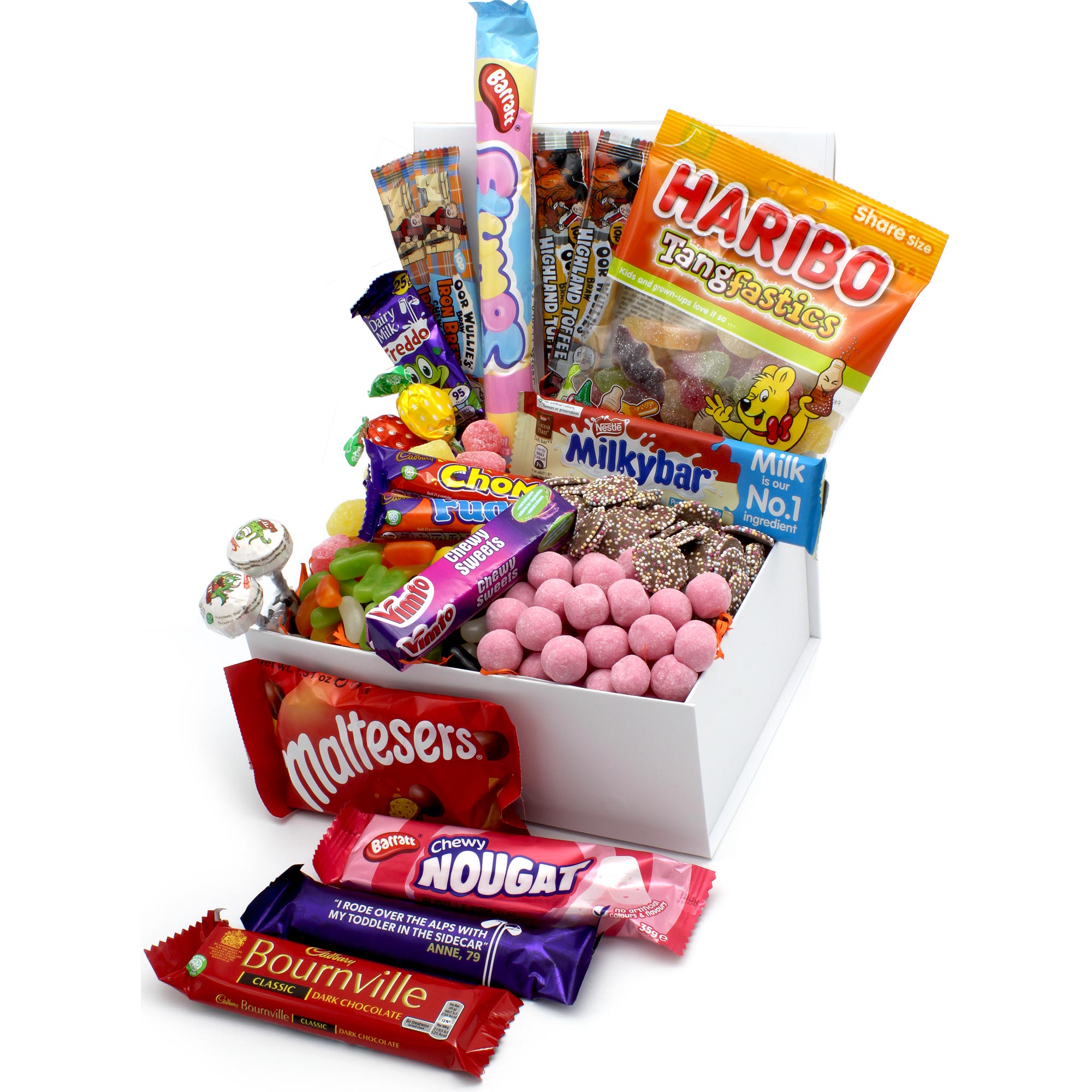 Family Favourites Sweet Gift Box - Handy Candy Sweet Gift Boxes delivered  from The UK Retro Sweet Shop