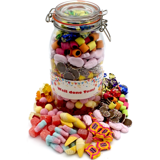 Personalised Pick & Mix Bumper Sweet Jar Personalised Pick & Mix Bumper Sweet Jar