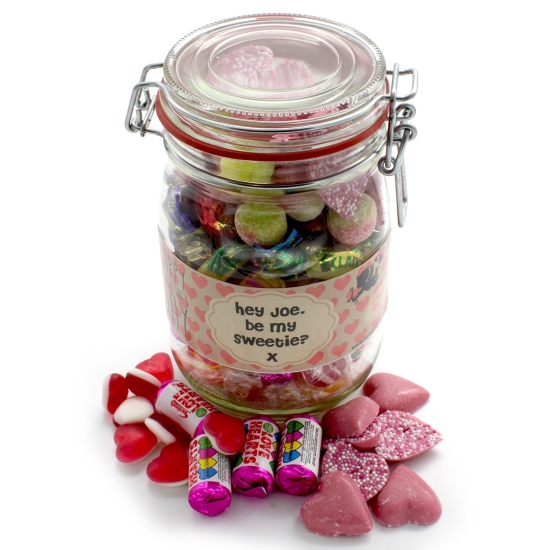 Personalised Valentine's Day Pick & Mix Sweet Jar