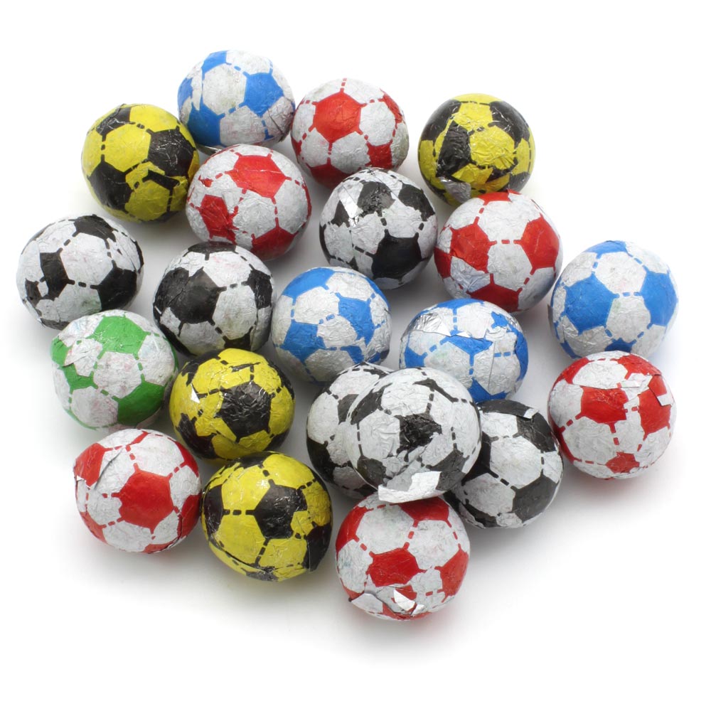 Chocolate footballs on sale