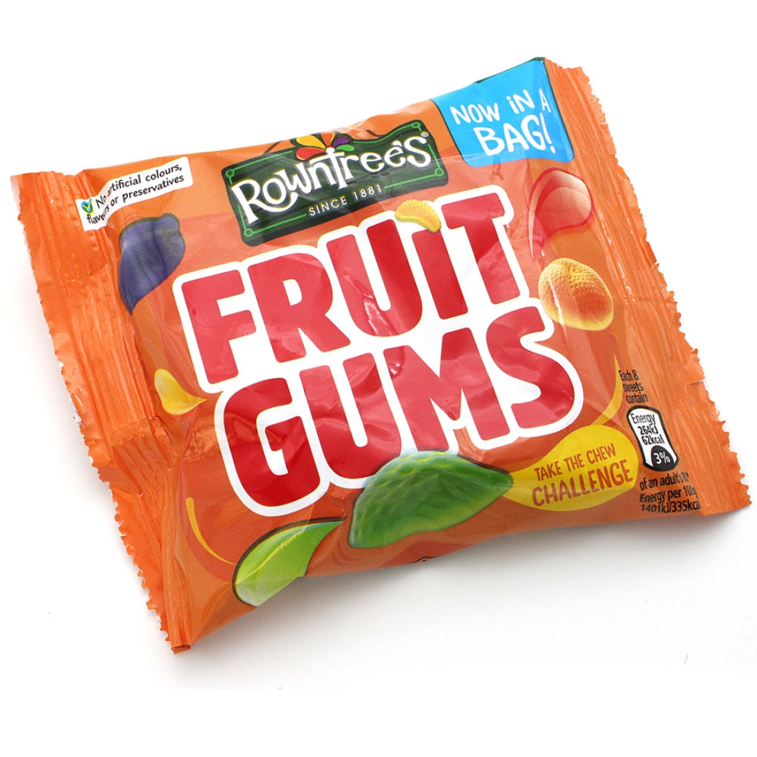Rowntree's Fruit Gums all natural chewy fruity sweets from