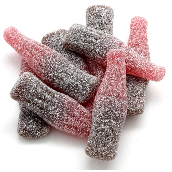 Jumbo Fizzy Cherry Cola Bottles - 7 Jumbo Fizzy Cherry Cola Bottles - 7