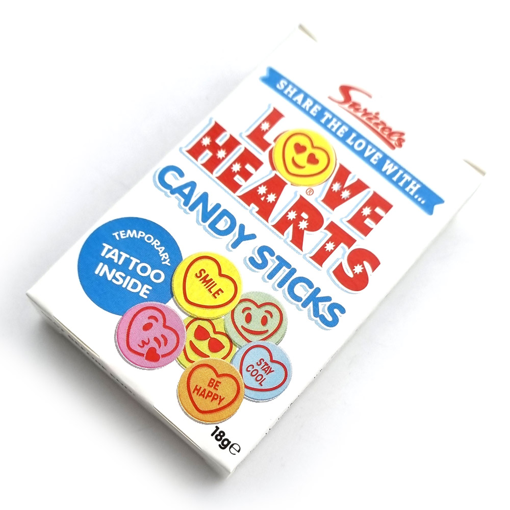 Love Heart Candy Sticks Classic favourite boxes of candy sticks